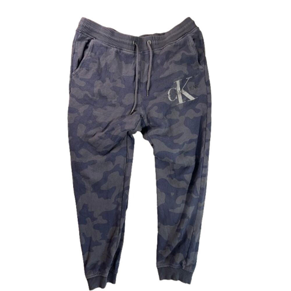 Calvin Klein Men's navy blue camo comfort jogger sweatpants mens L